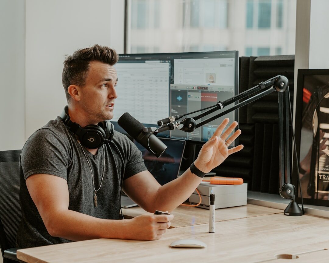 student podcast recording