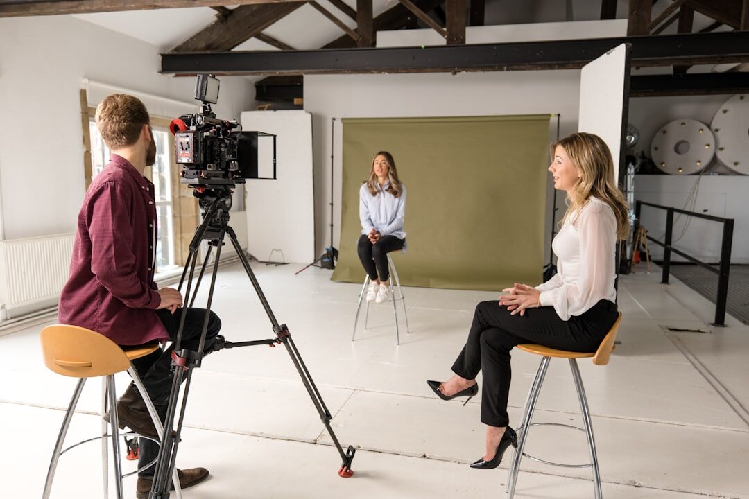 confident leader in media interview
