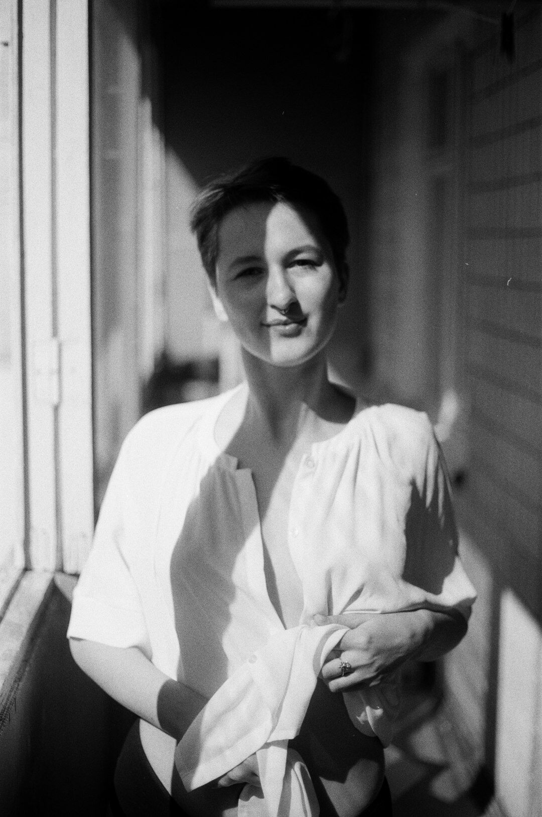 Portrait of a confident Belgian female media coach and journalist